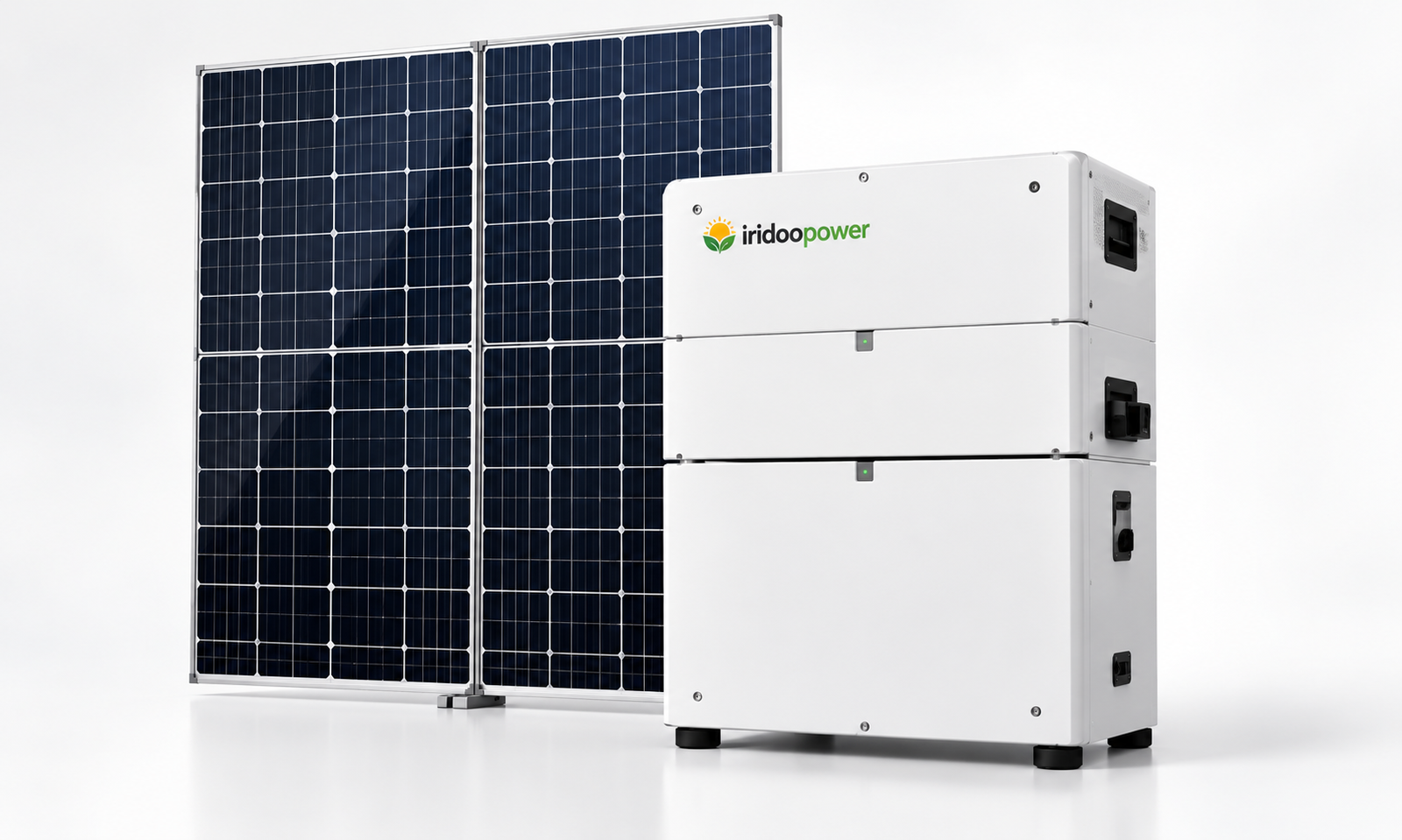 Solar panels with battery storage system