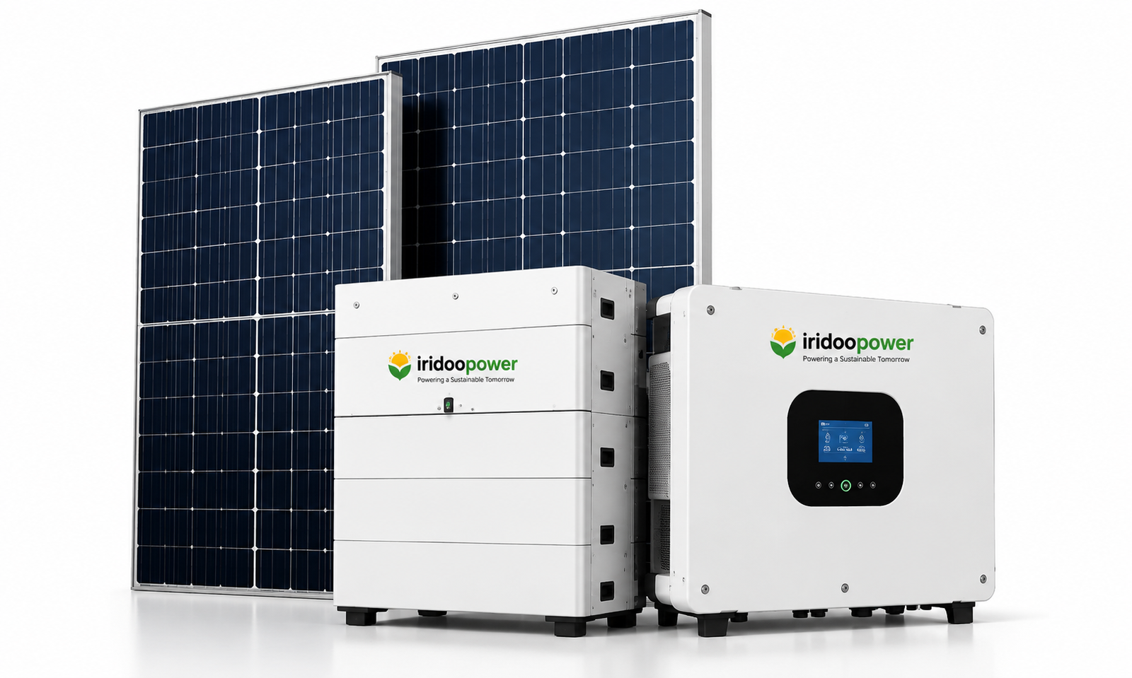 PV energy storage system with solar panels, battery and inverter